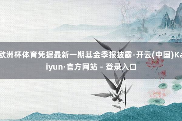 欧洲杯体育凭据最新一期基金季报披露-开云(中国)Kaiyun·官方网站 - 登录入口