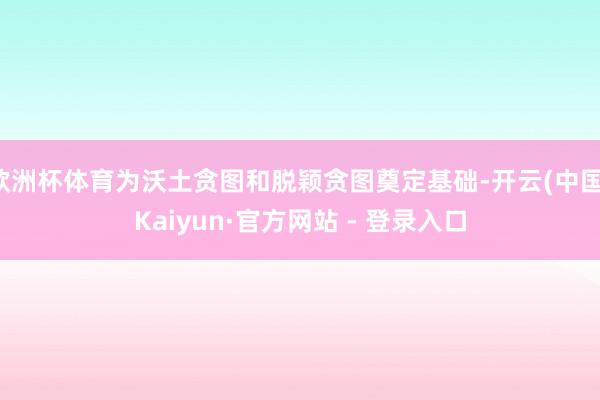 欧洲杯体育为沃土贪图和脱颖贪图奠定基础-开云(中国)Kaiyun·官方网站 - 登录入口