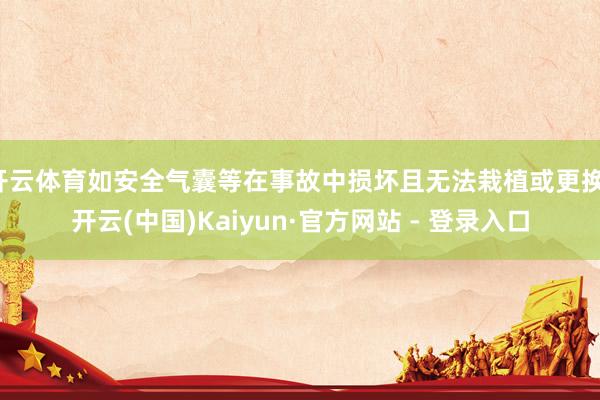 开云体育如安全气囊等在事故中损坏且无法栽植或更换-开云(中国)Kaiyun·官方网站 - 登录入口
