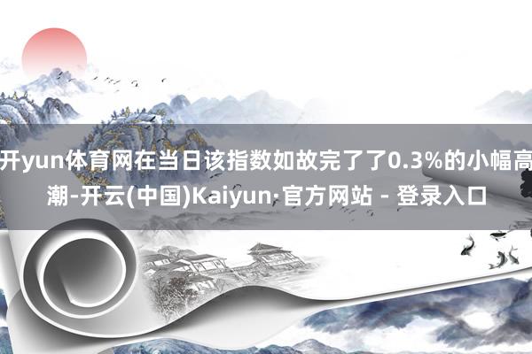 开yun体育网在当日该指数如故完了了0.3%的小幅高潮-开云(中国)Kaiyun·官方网站 - 登录入口