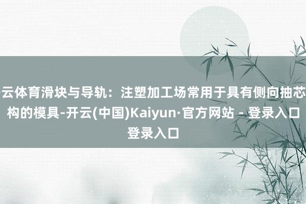 开云体育滑块与导轨：注塑加工场常用于具有侧向抽芯结构的模具-开云(中国)Kaiyun·官方网站 - 登录入口