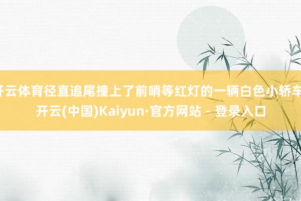 开云体育径直追尾撞上了前哨等红灯的一辆白色小轿车-开云(中国)Kaiyun·官方网站 - 登录入口
