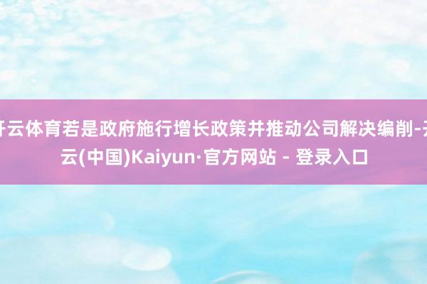 开云体育若是政府施行增长政策并推动公司解决编削-开云(中国)Kaiyun·官方网站 - 登录入口